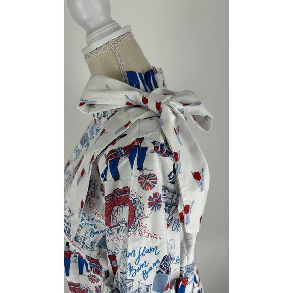 Pittypats Ole Miss Toile Wren Mini Dress Womens Size Large New Short Sleeve - Picture 8 of 16